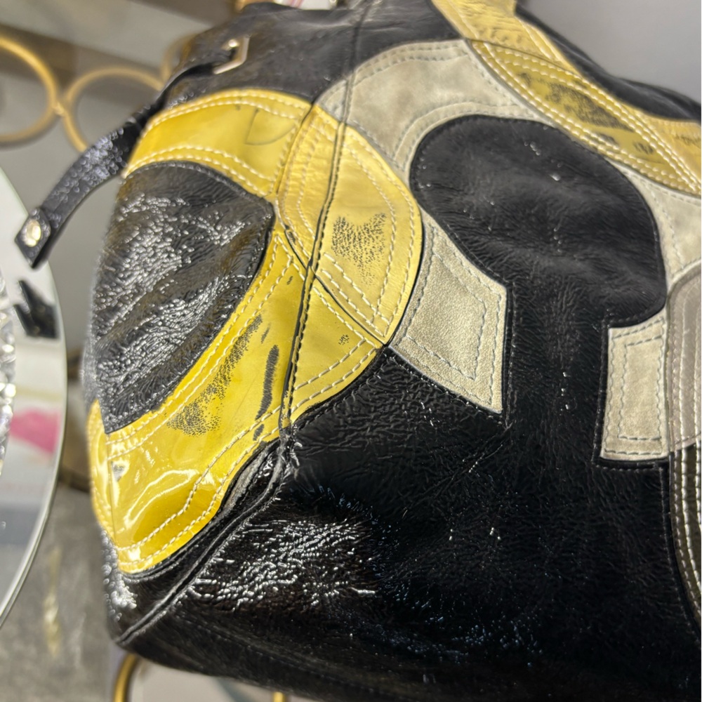 Coach Rehab Peyton Inlaid C Tote with Suede and Patent exterior - Picture 10 of 14